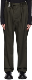 Marina Yee Gray Asymmetrical Darts Trousers