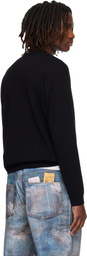 Andersson Bell Black Heart Message Crew-Neck Sweater