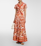 Dolce&Gabbana Majolica cotton poplin midi skirt