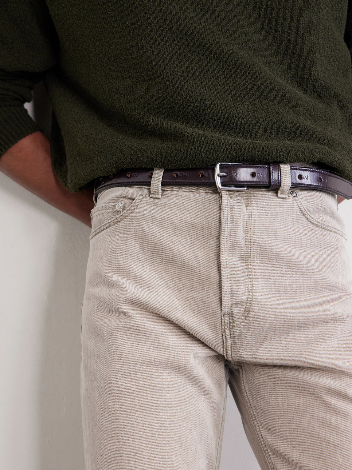 Yuketen - 2.5cm Stirrup Leather Belt - Brown