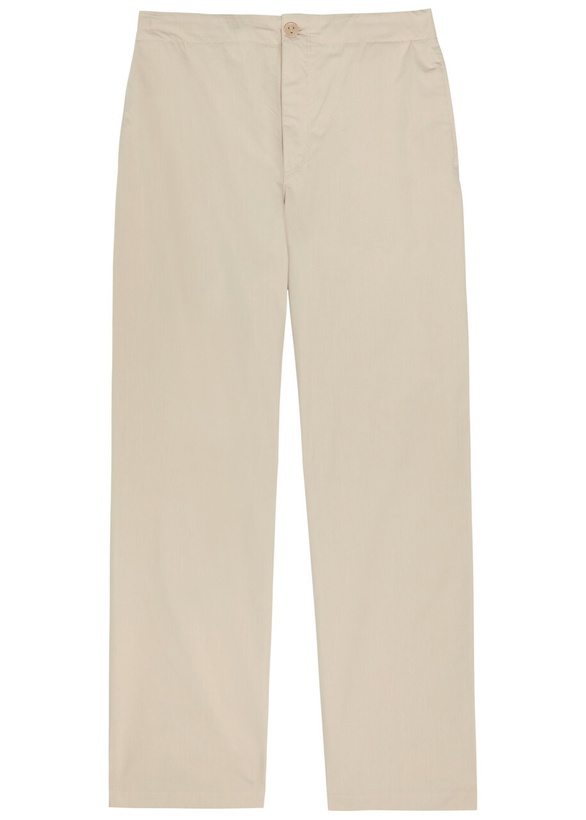 Photo: Tods Straight-leg Cotton-blend Trousers Beige