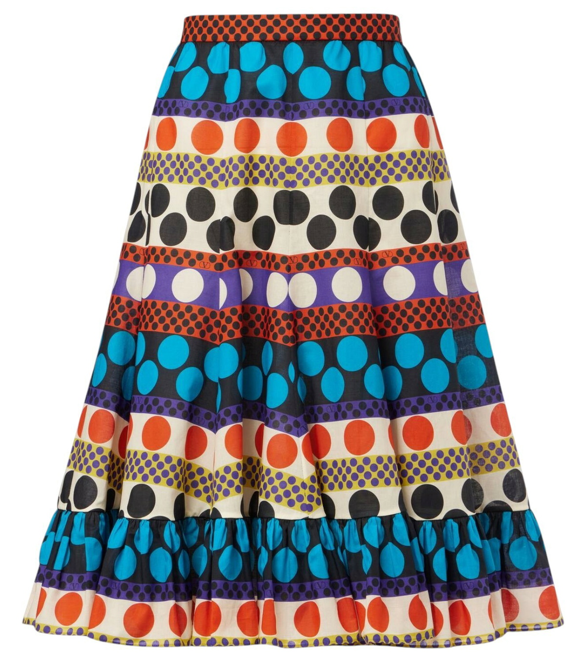 【関税＆送料込み】Valentino Garavani Blue/Ivory Skirt Valentino Skirt Blue Womens Valentino