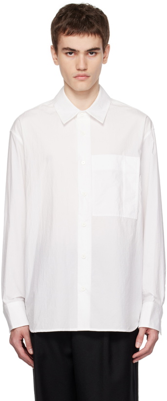 Photo: Solid Homme White Pocket Shirt