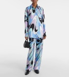 Pucci Printed silk twill pajama shirt