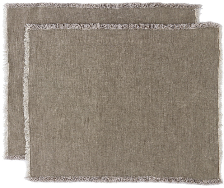 Photo: R+D.LAB Grey Hopsack Linen Placemat Set