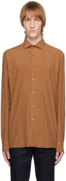 ZEGNA Brown Garment-Dyed Shirt