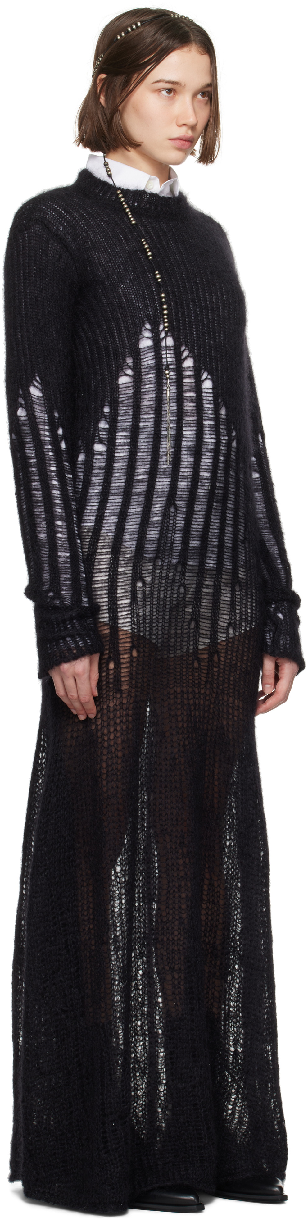 Ann Demeulemeester Black Paiva X-Long Maxi Dress