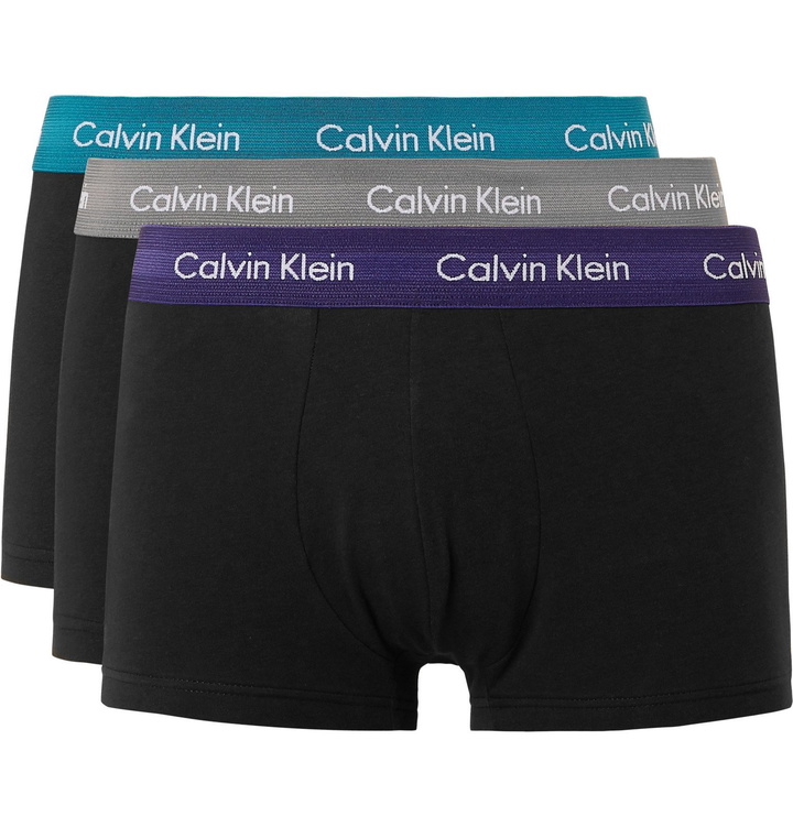 Photo: Calvin Klein Underwear - Three-Pack Stretch-Cotton Boxer Briefs - Black