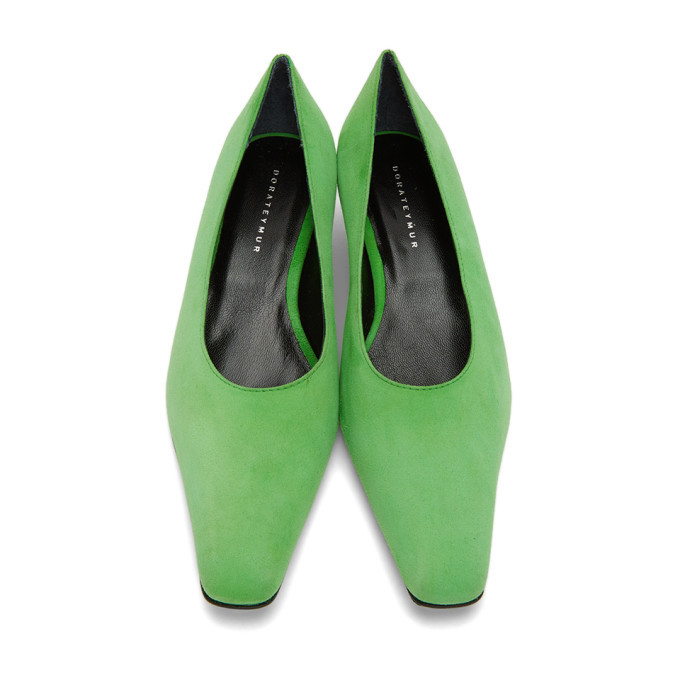 cigarette heels Dorateymur Green Suede Cigarette Closed Heels Dorateymur