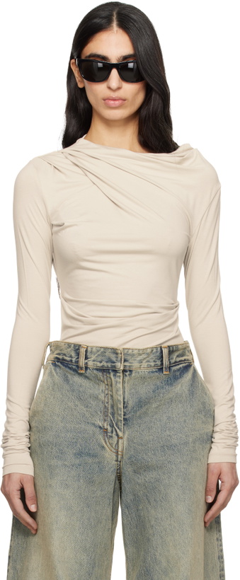 Photo: Entire Studios Off-White Drape Top