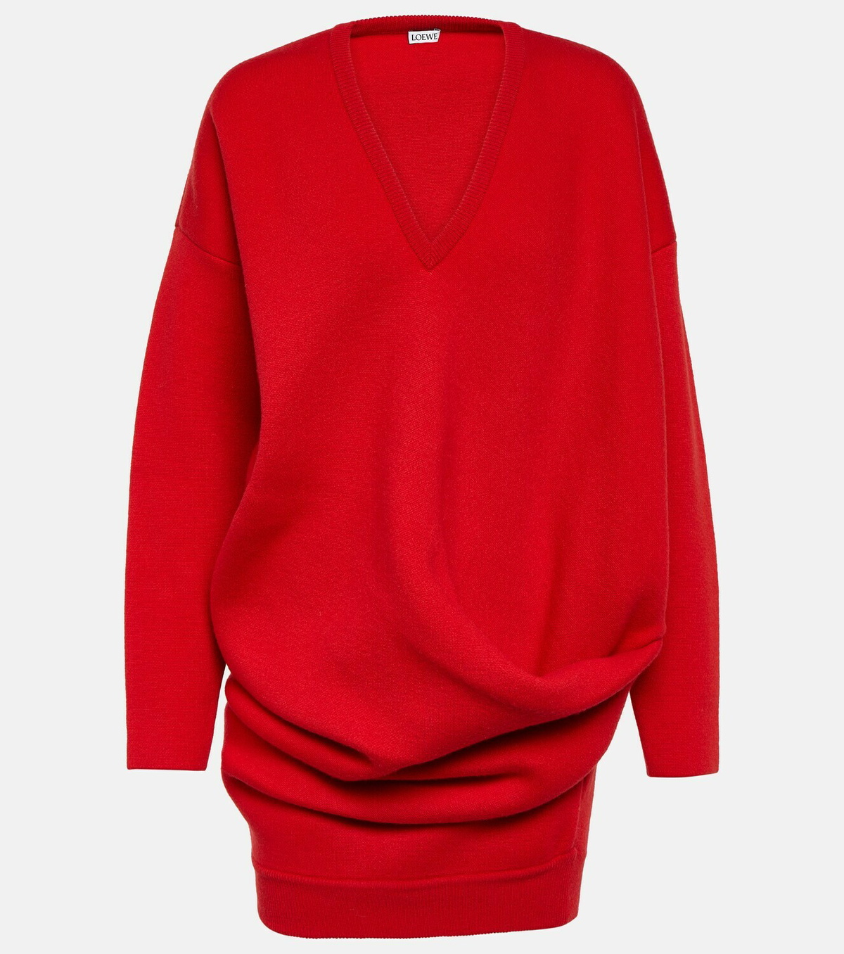 Loewe Draped wool-blend sweater dress Loewe