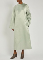 Calvin Klein Alba Satin Midi Dress Silver