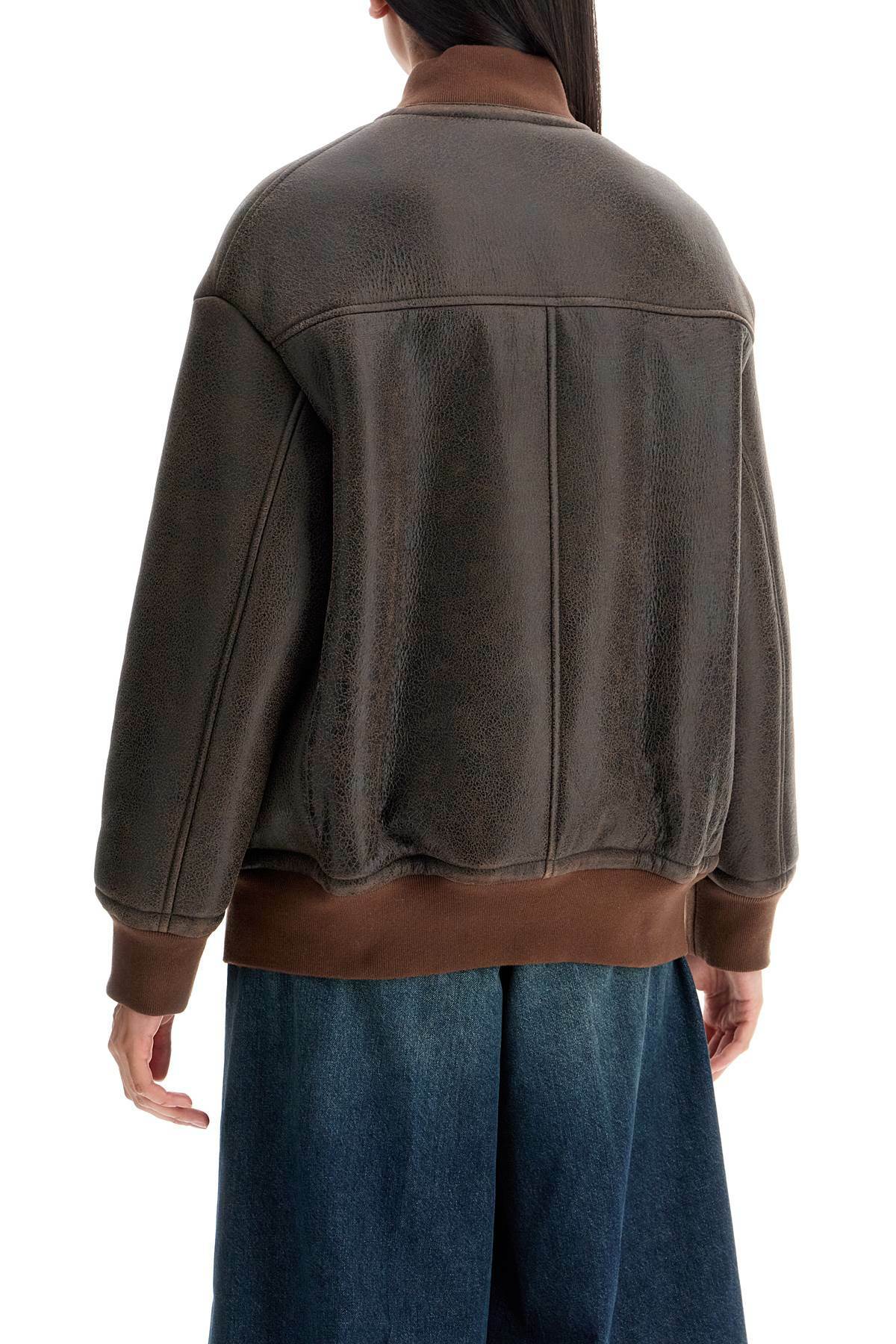 BLANCHA shearling bomber jacket Brown