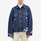 Acne Studios Men's Robert Distressed Denim Jacket in Mowgli