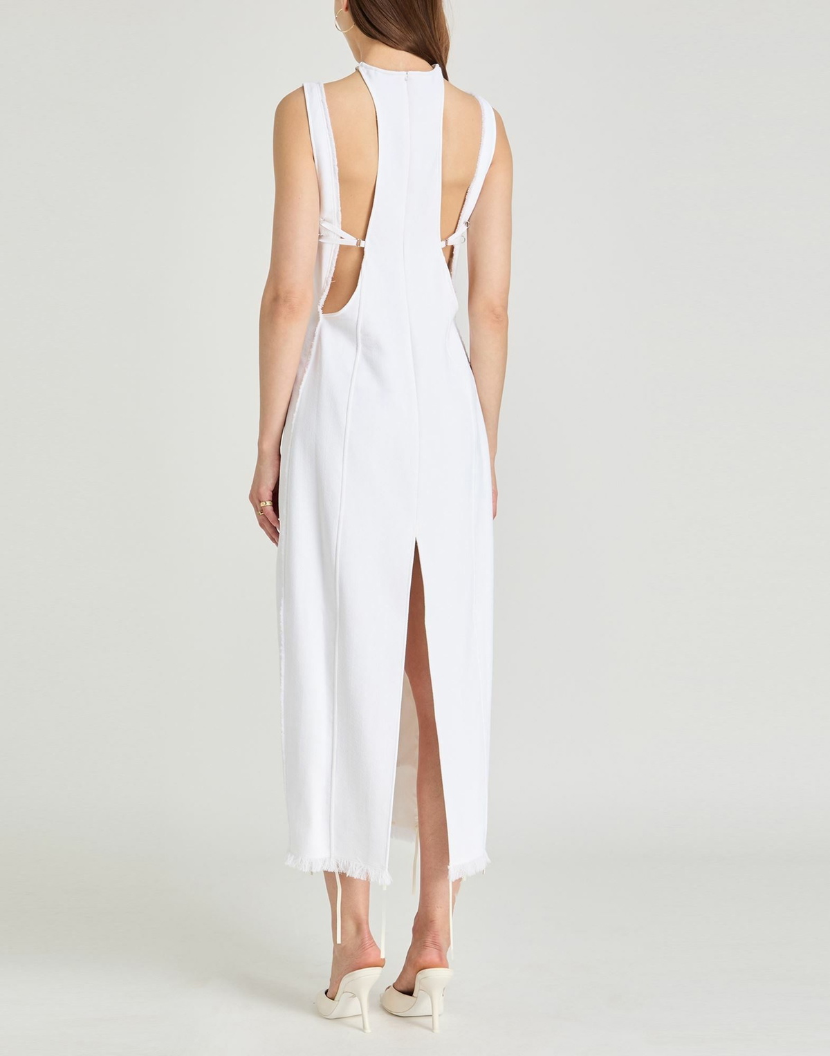 Jacquemus Womens Midi dress Ivory