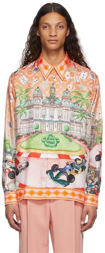 Photo: Casablanca Multicolor Printed Silk Twill Shirt