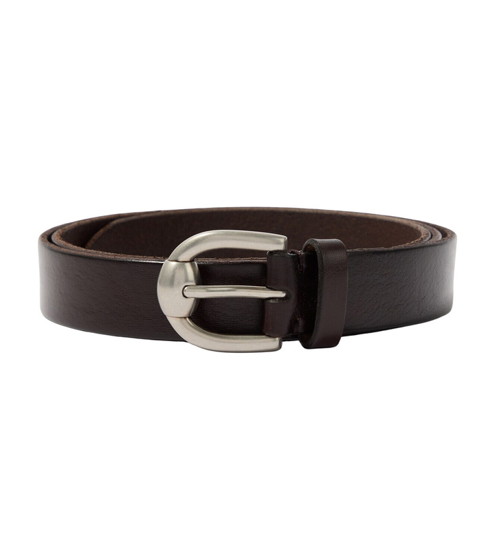 Brunello Cucinelli Brown Buckled Leather Belt Brunello Cucinelli display picture 2