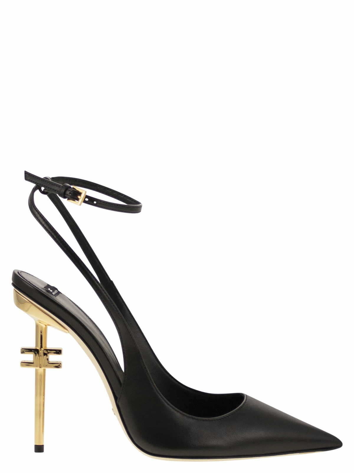 Elisabetta Franchi Nappa Leather Slingback With Satin Bow