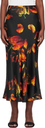 Silk Laundry Multicolor Long Bias Cut Maxi Skirt