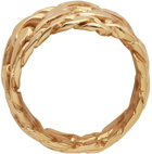 Emanuele Bicocchi Gold Spiral Chain Ring