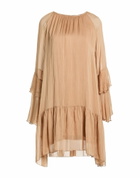 Manila Grace Womens Mini dress Camel