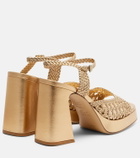 Souliers Martinez Cheyenne metallic leather sandals