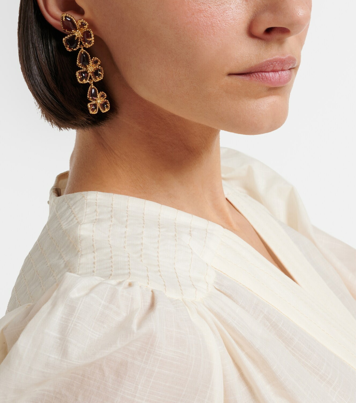 Zimmermann Bloom Large embellished drop earrings