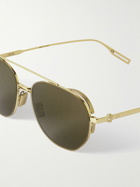 Dior Eyewear - NeoDior RU Aviator-Style Gold-Tone Sunglasses