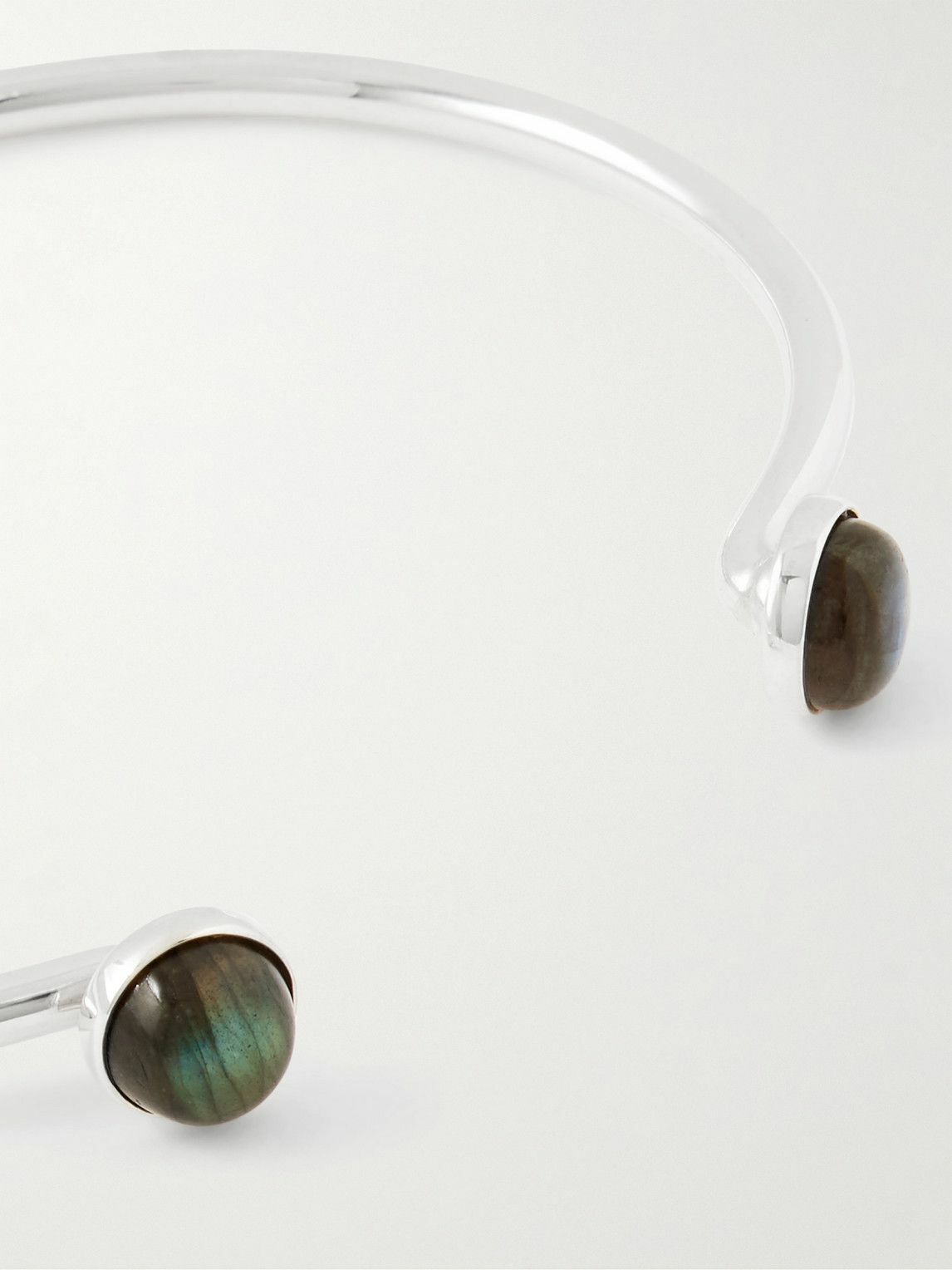 Mikia - A Silver Labradorite Cuff - Silver