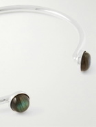 Mikia - A Silver Labradorite Cuff - Silver