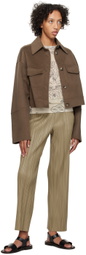 Nanushka Beige Lymee Long Sleeve T-Shirt