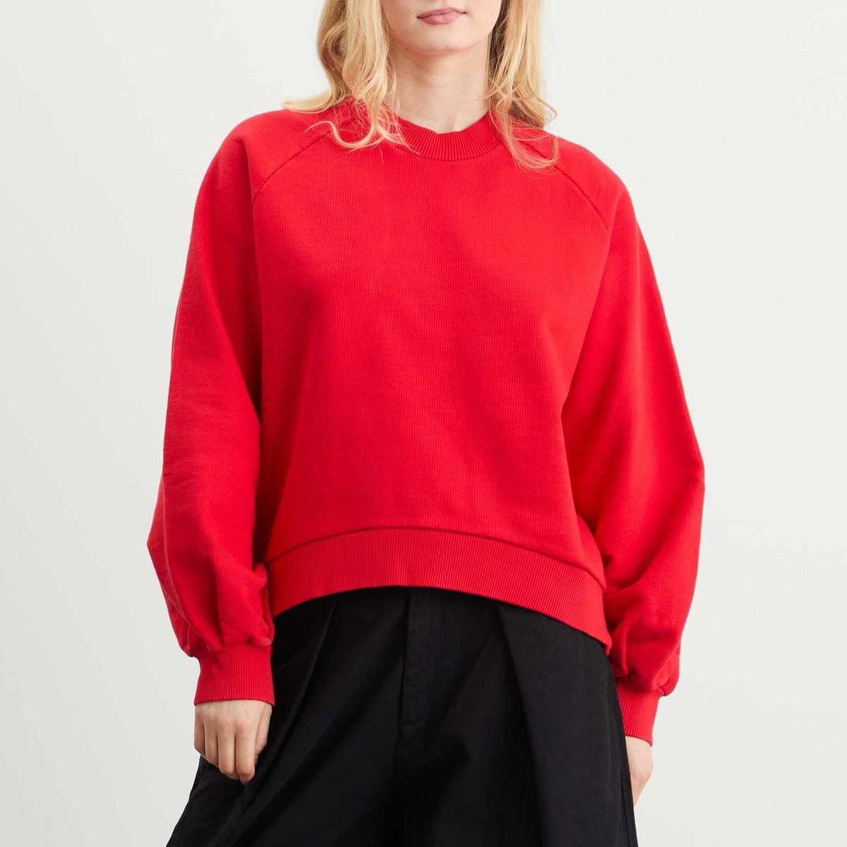 YMC Women's Bellow Sleeve Sweatshirt in Red