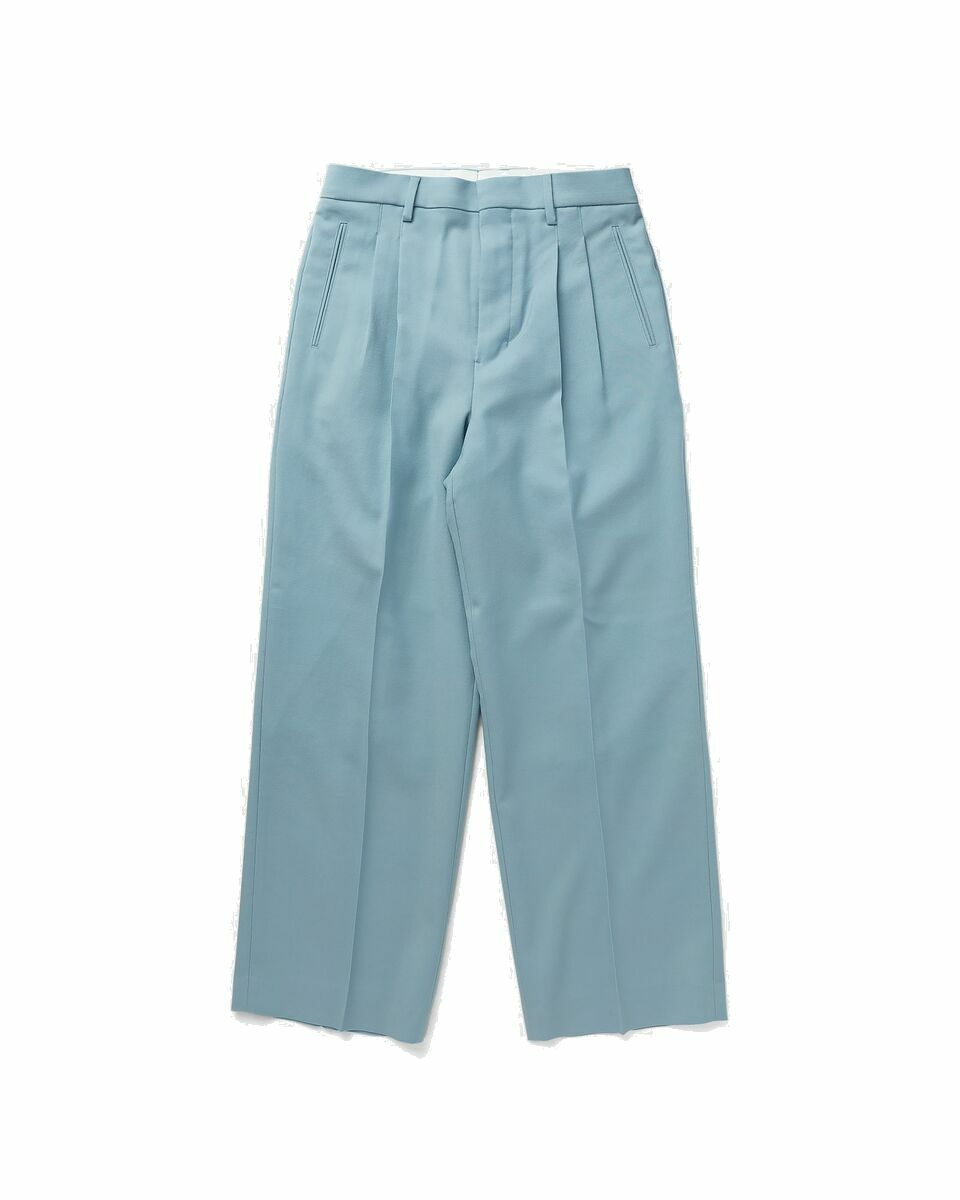 Photo: Ami Paris Straight Fit Trousers Blue - Mens - Casual Pants