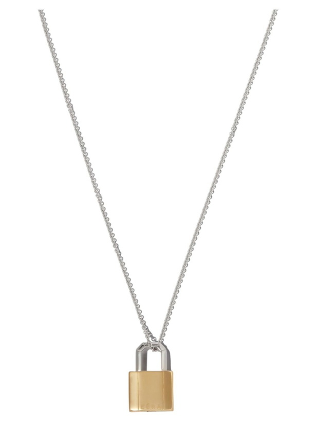 Photo: EÉRA 18K White And Yellow Gold Lock Necklace