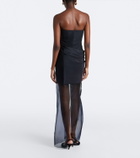 Carolina Herrera Silk faille and organza bustier gown