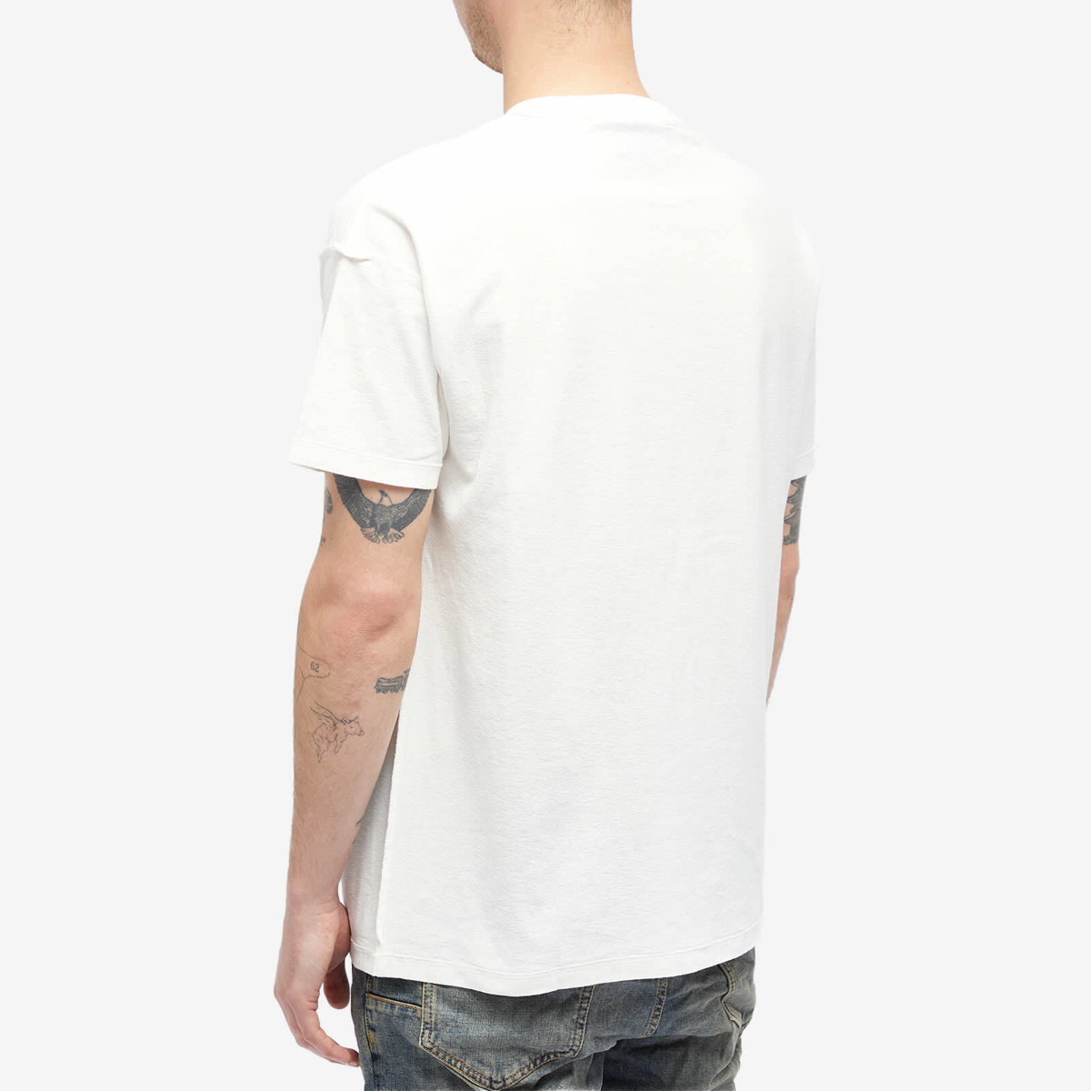 Purple Brand Men's Textured Inside Out T-Shirt in Off White Purple