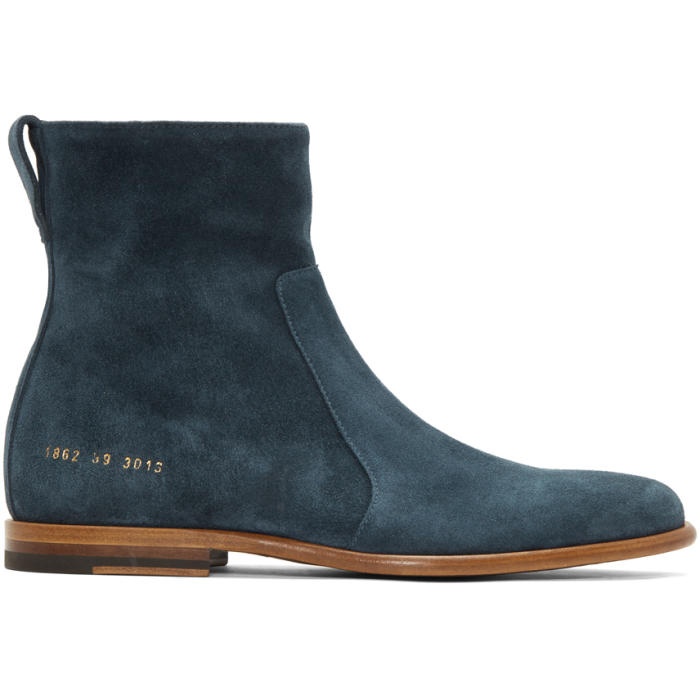 Photo: Robert Geller Blue Common Projects Edition Chelsea Boots