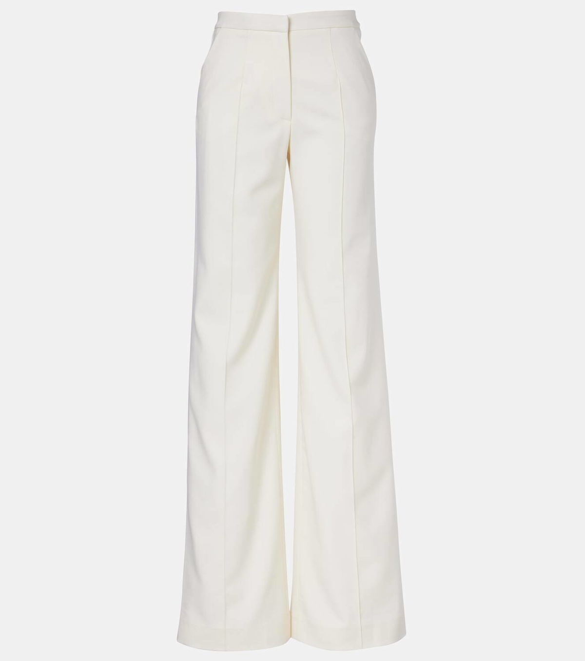 Costarellos Pleated wool-blend wide-leg pants