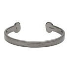 Alexander McQueen Silver Twin Skull Tag Bracelet