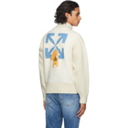 Off-White Off-White Wool and Alpaca Pascal Lemon Zip-Up Sweater