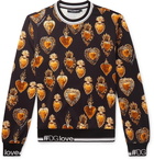 Dolce & Gabbana - Printed Loopback Cotton-Jersey Sweatshirt - Black