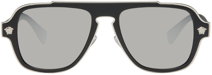 Photo: Versace Black & Silver Medusa Retro Charm Sunglasses