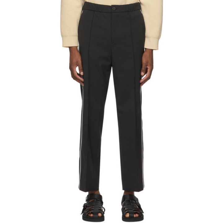 Photo: Solid Homme Black Piping Drawstring Lounge Pants