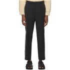 Solid Homme Black Piping Drawstring Lounge Pants