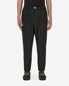 Pinstripe Wool Trousers