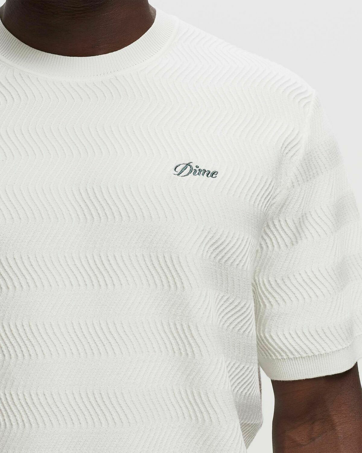Dime Mtl Wave Knit Ss Shirt White Shortsleeve Dime
