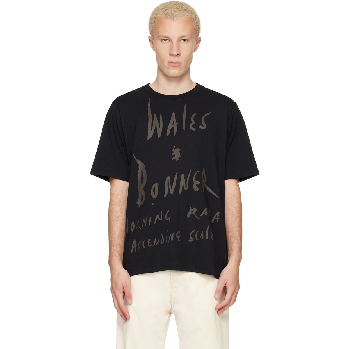 Wales Bonner Black 'Raga' T-shirt