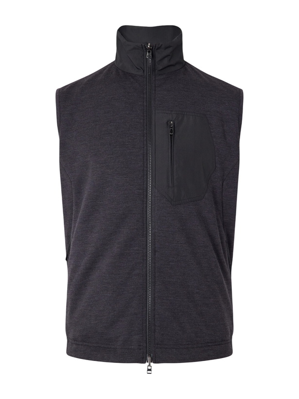 Photo: SEASE - Explorer Reversible Padded Wool-Blend Jersey and Micro-Ripstop Gilet - Gray