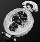 Bovet - 19Thirty Fleurier Hand-Wound 42mm Stainless Steel and Croc-Effect Leather Watch, Ref. No. NTS0016 - Silver