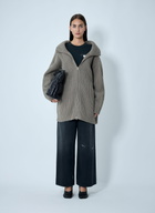 MM6 Maison Margiela Ribbed Zip-Up Cardigan